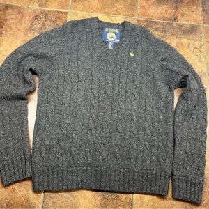 Abercrombie & Fitch Charcoal V-Neck Sweater
